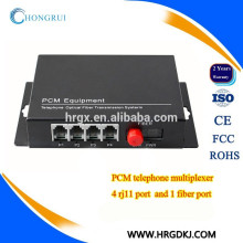 4 Channel fiber optic to rj11 media converter